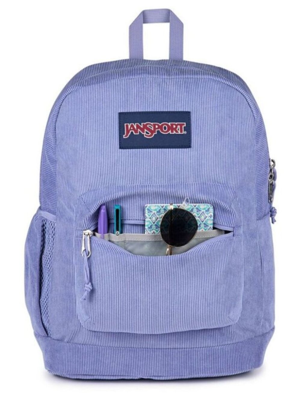 JanSport - Cross Town Plus Remix 17" Backpack - Purple, Corduroy, school, laptop - Picture 3 of 11